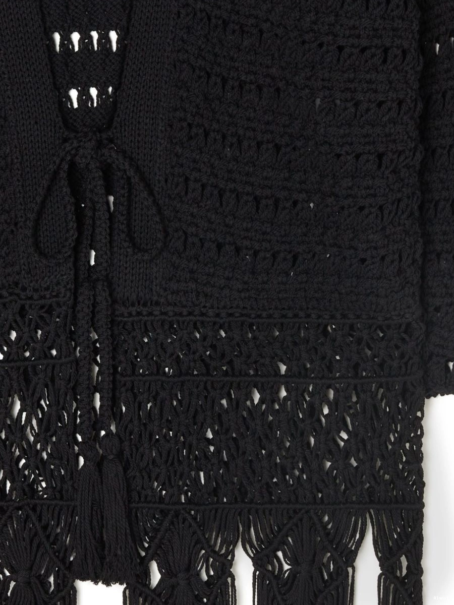 Affordable Love To Alanui Women fringed cardigan India Letter 0824